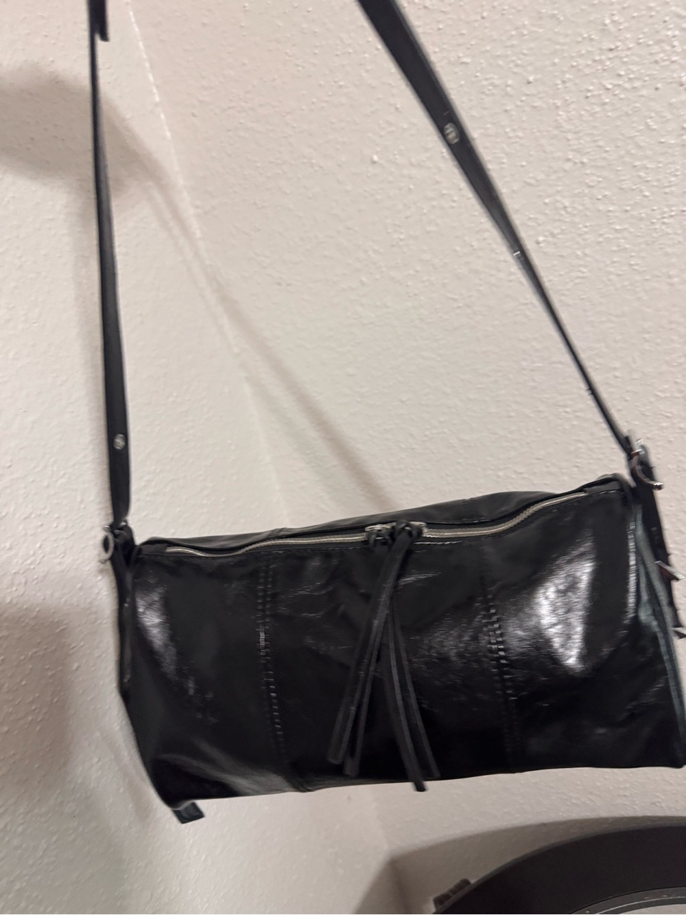 Antik Kraft Black Shoulder Bag with Silver Hardware - Picture 14 of 16